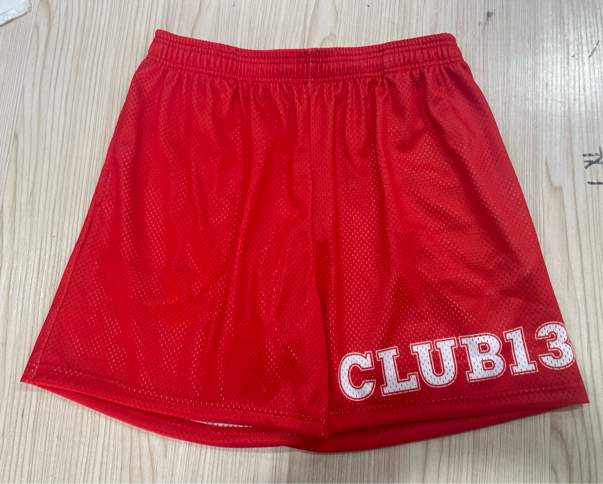 CLUB13 red shorts